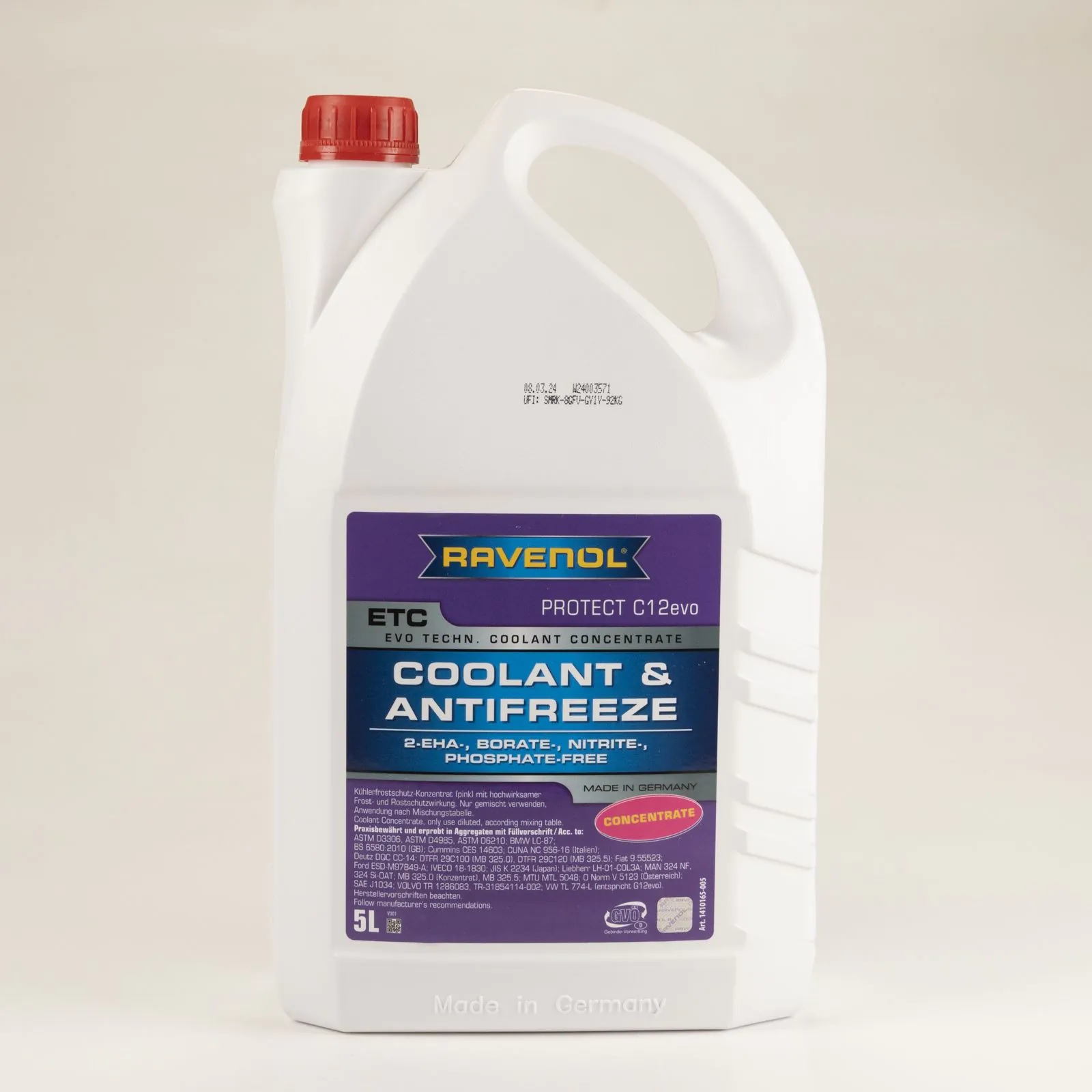 RAVENOL ETC Premix -40°C Protect C12evo Pink Coolant-5L
